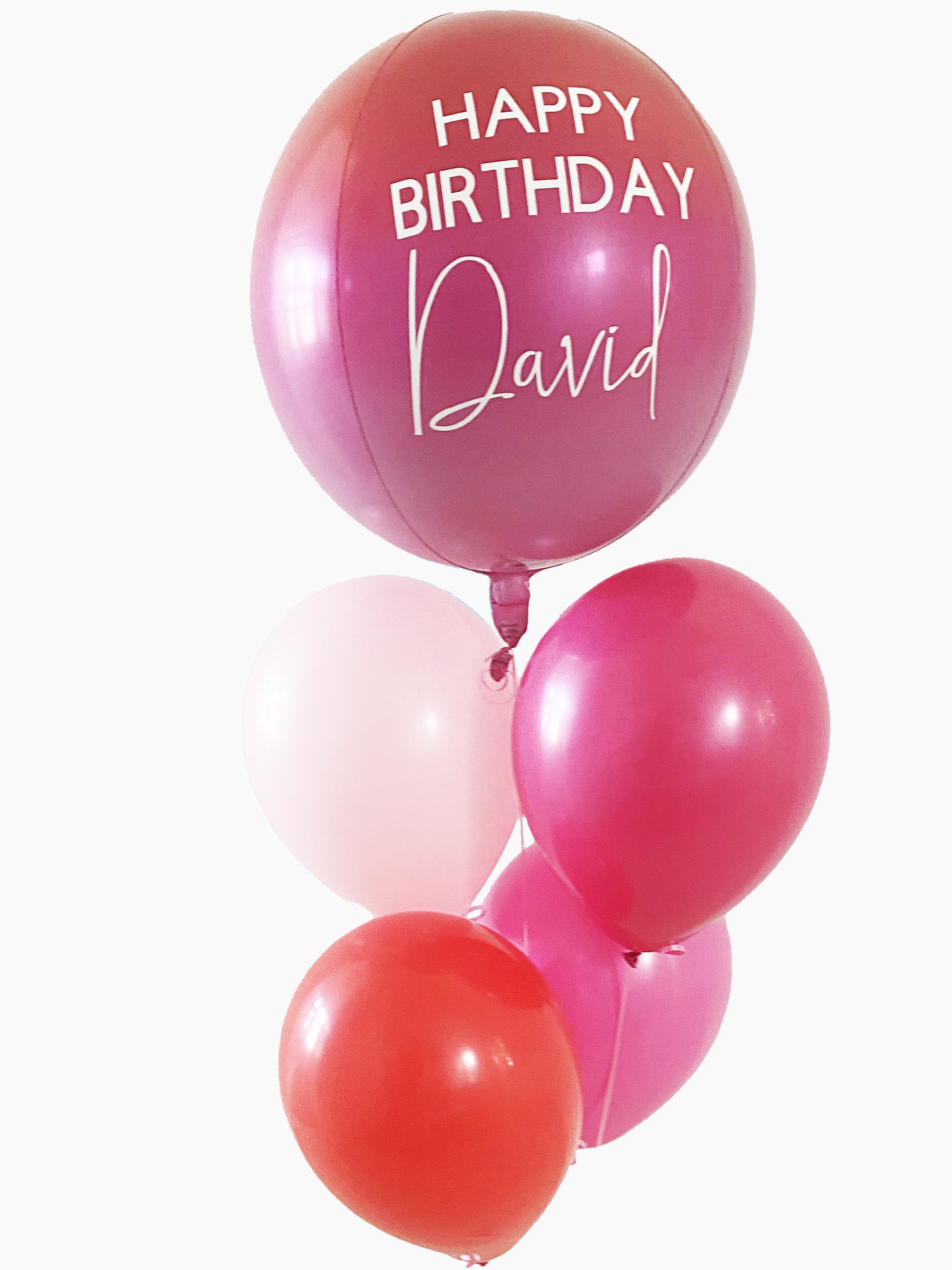 Red and Pink Bouquet Orbz Balloon Market