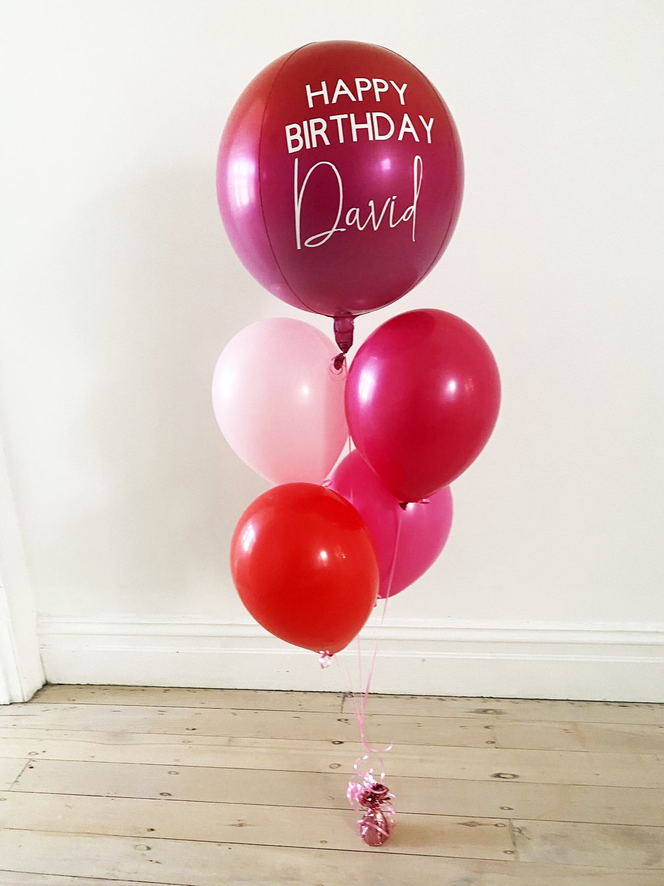 Red and Pink Bouquet Orbz Balloon Market